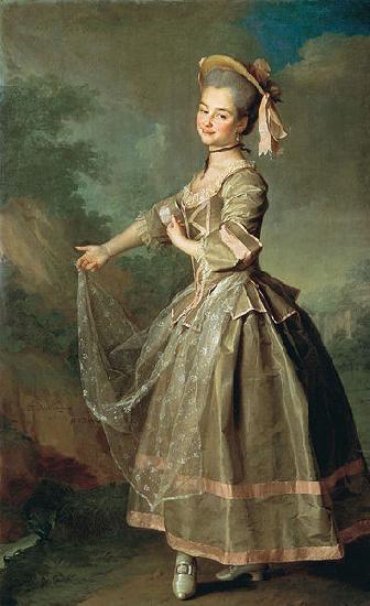 Dmitry Levitzky Portrait of a student of the Empress School for Noble Maidens Ekaterina Ivanovna Nelidova oil painting image